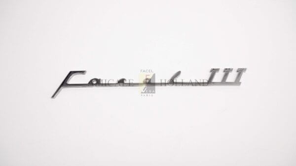Sigle "Facel III" (coffre),  chromé